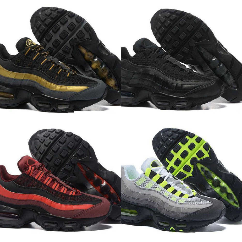 

95 airmaxs mens running Shoes 95s Max Triple Black White air Neon Cork Greedy Dark Smoke Grey Brown Sneakers 20th Anniversary Grape Safari, Bubble package bag