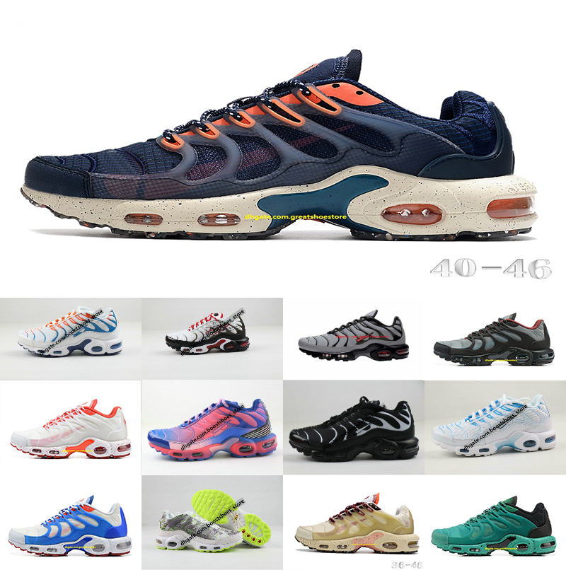 

New Air Original Plus Tn Shoes Designer Fashion Men Breathable Quality Heighten Mesh Chaussures Requin Orange Sports Trainers Maxs Shoe, 46#