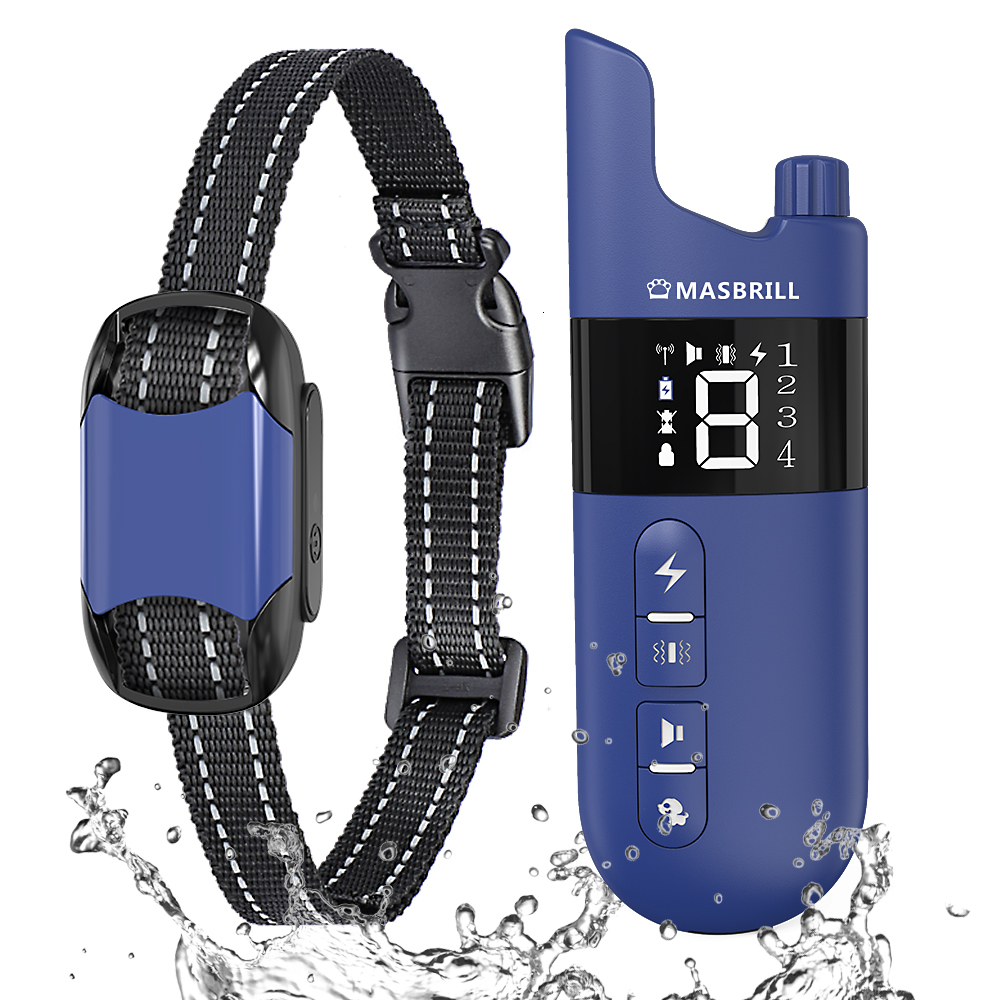 

Dog Training Obedience MASBRILL 800m Electric Collar Light IP7 Waterproof Pet Remote Control With Shock Vibration Sound Function Collars 230224