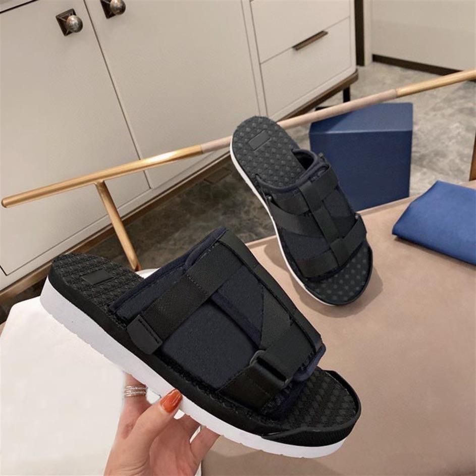

2021 Fashion Men Women alpha sandals slippers slide in oblique jacquard summer Man woman Slipper nylon bands soft rubber sole scuf2565