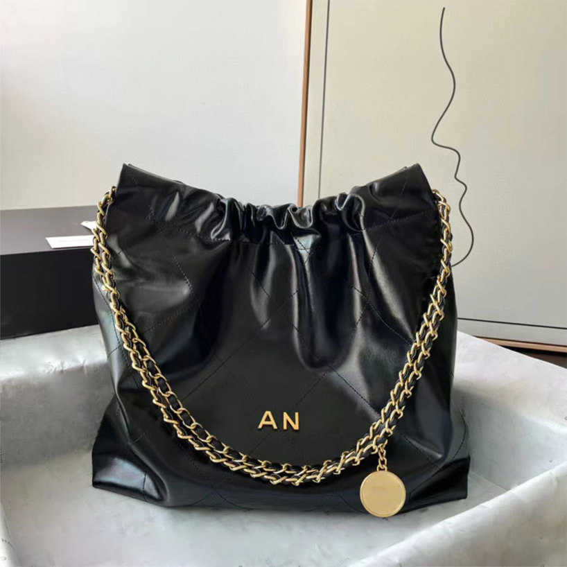 

75%off Fashion Shoulder Bags for leather women's Tote large capacity shopping shoulder bag women Luxury Crossbody Handbags Purses 2023, Black gold buckle