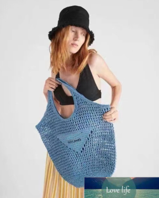 

Summer Women Straw Fashion Plain Shoulder Bags Paper Women Female Handbags Large Capacity Beach Straw Bags Casual Tote Purses triangle pattern