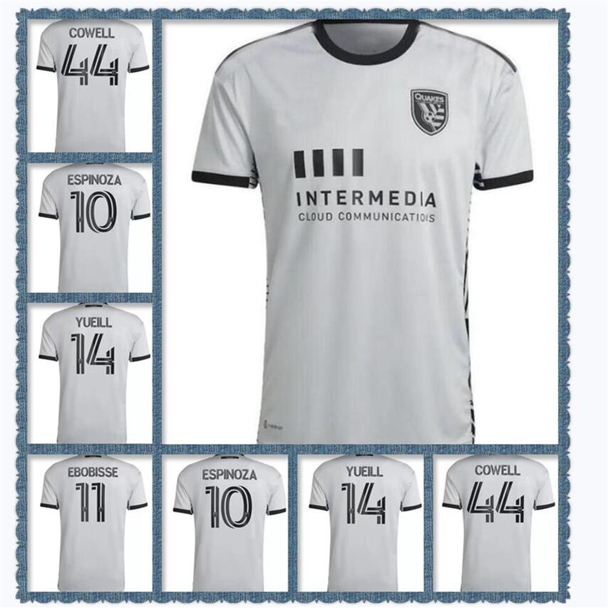 

2022 2023 San Jose Earthquakes home Soccer Jerseys 22 23 MLS ESPINOZA WONDOLOWSKI Uniform Mens ALANIS YUEILL blue Football Shirts278c, White