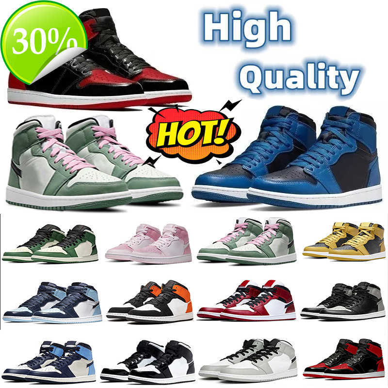

High jumpman 1s men women Basketball Shoes Chicago Obsidian Blue Chill TS Fragment Dark Mocha Patent Bred Panda University Blue retro mens