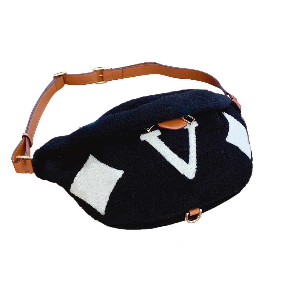 

Fleece M55425 Fanny Pack Large Bag Fleece Pants Fanny Pack Tote Shoulder Handbag Oblique Waist Teddy louvis Women's buttock Chest Strap bag Luxury men's designer purse, Army green