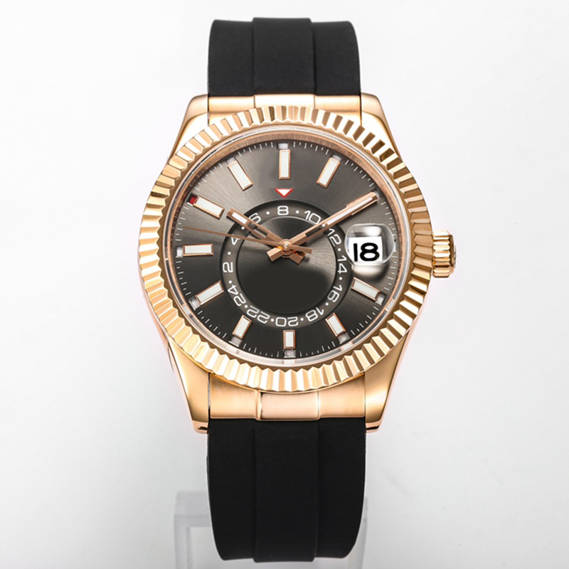 

SKY mens watch caijiamin automatic Watches 42mm Watches air double rotation function date 904L stainless steel sapphire waterproof With box Wristwatches DHgate BP