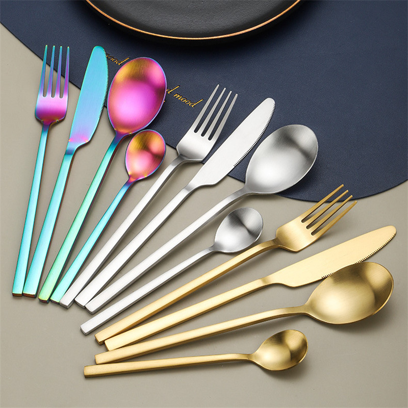 18 0 Flatware Cutlery Steel Set Dinnerware Knife Fork Spoon Tableware-image-415474731