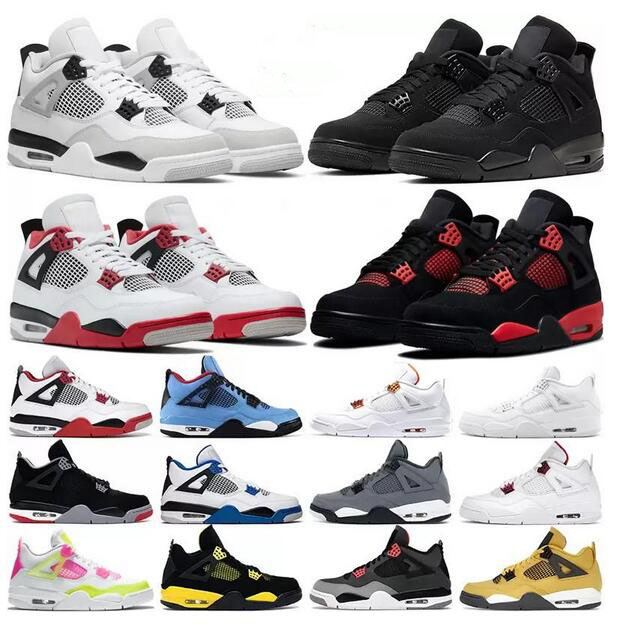 

Hot 4s basketball shoes for men women 1 Military Black Cat Red Thunder Sail University Blue White Oreo 1s Dark Mocha Phantom Bred Chicago Banned mens sneakers, 01