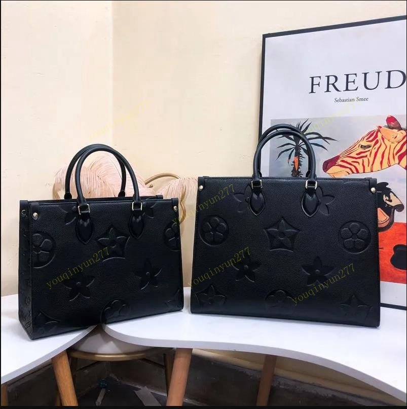 

High Quality ONTHEGO WOMEN luxurys designers bags genuine leather Handbags messenger crossbody shoulder bag Tote Wallet purse LVS Louiseities Viutonities, Red embossed