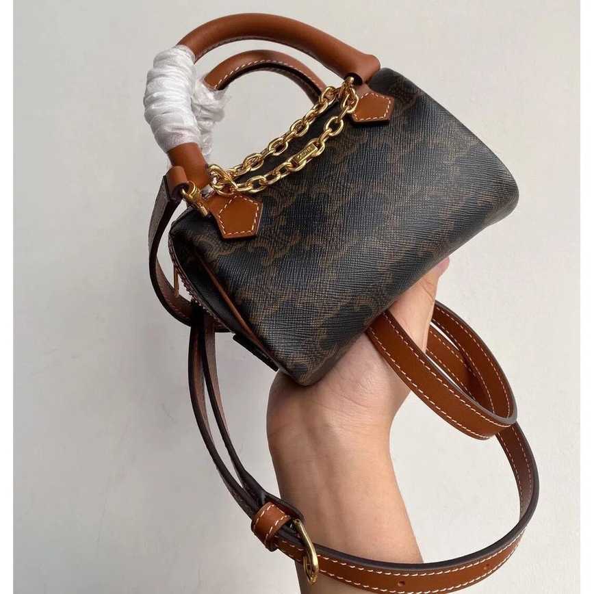 

55%off Discount Bags Fashion Handbag Women's Autumn Winter Small Versatile Leather One Shoulder Crossbody Mini Handheld Pillow Bag New Crossbody Bags 2023, Brown old flower mini