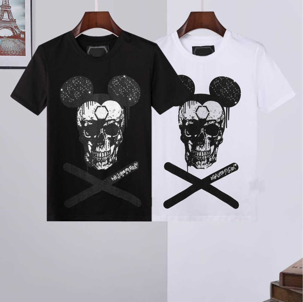 

designer Mens Skull Diamond t shirts Short sleeve Brand Spring and Summer high O-Neck Quality Skulls TShirt tees