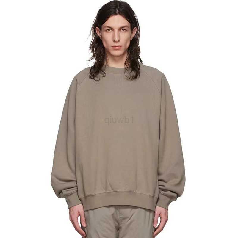 

men and women Sweatshirts 2023 new American fashion brand Ess flocking plus velvet crewneck sweaterUC66UC66, Thin velvet blue black