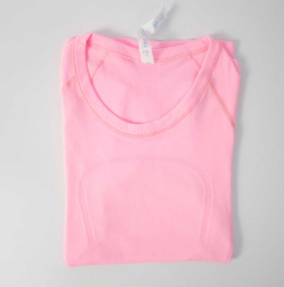 

Lu NWT Women's Sports T-shirt Fitness Clothing Woman Short Sleeve Workout Shirts Gym Tops Active Wear Yoga Clothes Ladies lululemens Motion current 23ess, 0013
