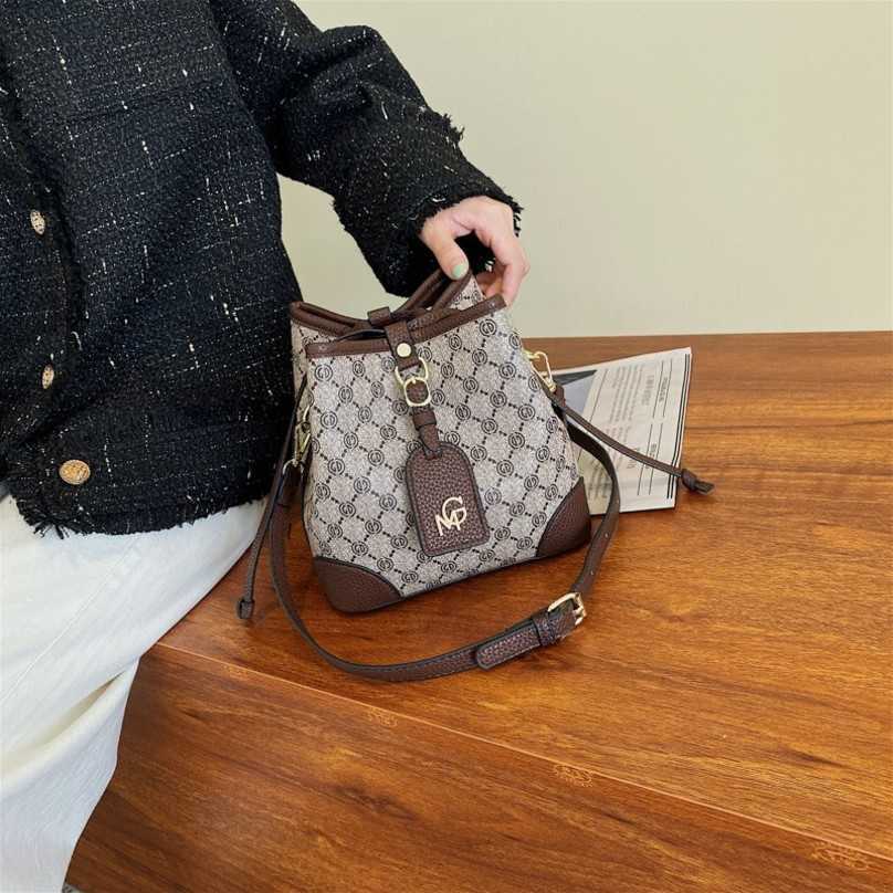 

65%off New Fashion Bags spring bucket bag capacity Female Shoulder Crossbody Handbags for sale, Brown5
