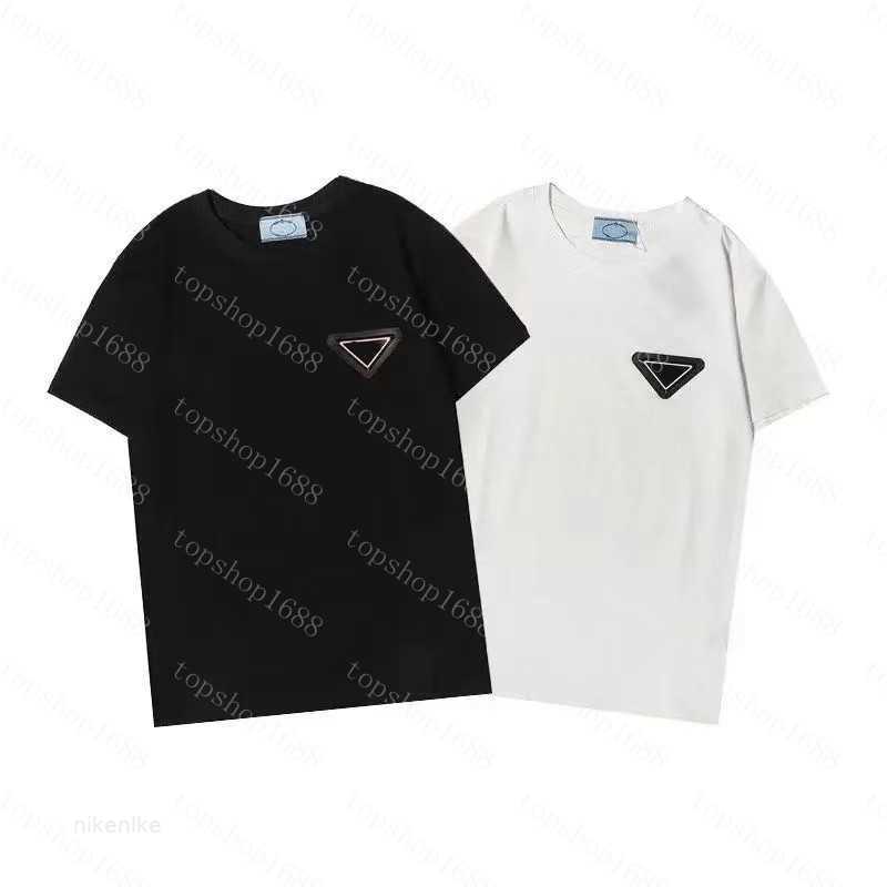 

2023 Mens Fashion t Shirt Designers Men Clothing Black White Tees Short Sleeve Women's Casual Hip Hop Streetwear Tshirts, Black big logo