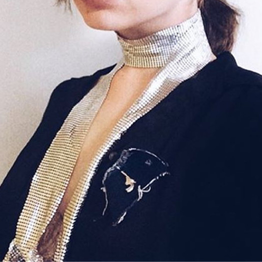 

Nightclub Party Bib Sexy Metal Sequin Scarf F238