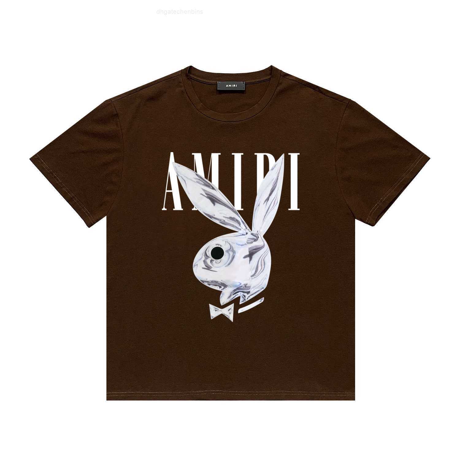 

designer t-shirts for men amriis t Shirt Print Long Term Stock New Casual Us Front Grey Hip Rabbit Hop High Street Round Neck Short Sleeve T-shirt YXB0