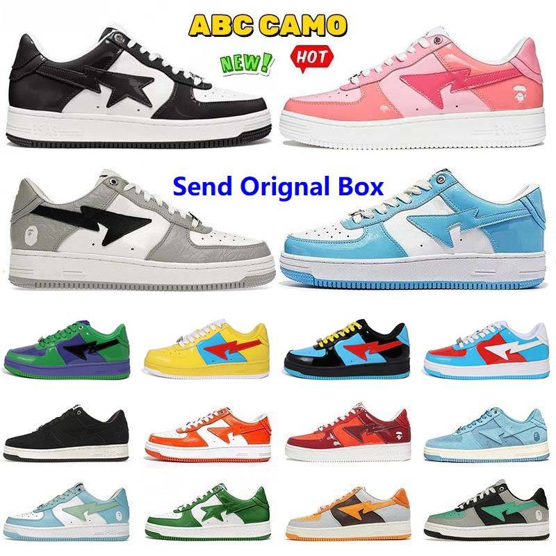 

Casual Shoes Bapestas Running Shoes Designer Mens Sneakers Womens Fashion Pink Patent Leather Black White Color Abc Combo Grey For Men UNC Panda Bapestar Trainers SB, A29 giant