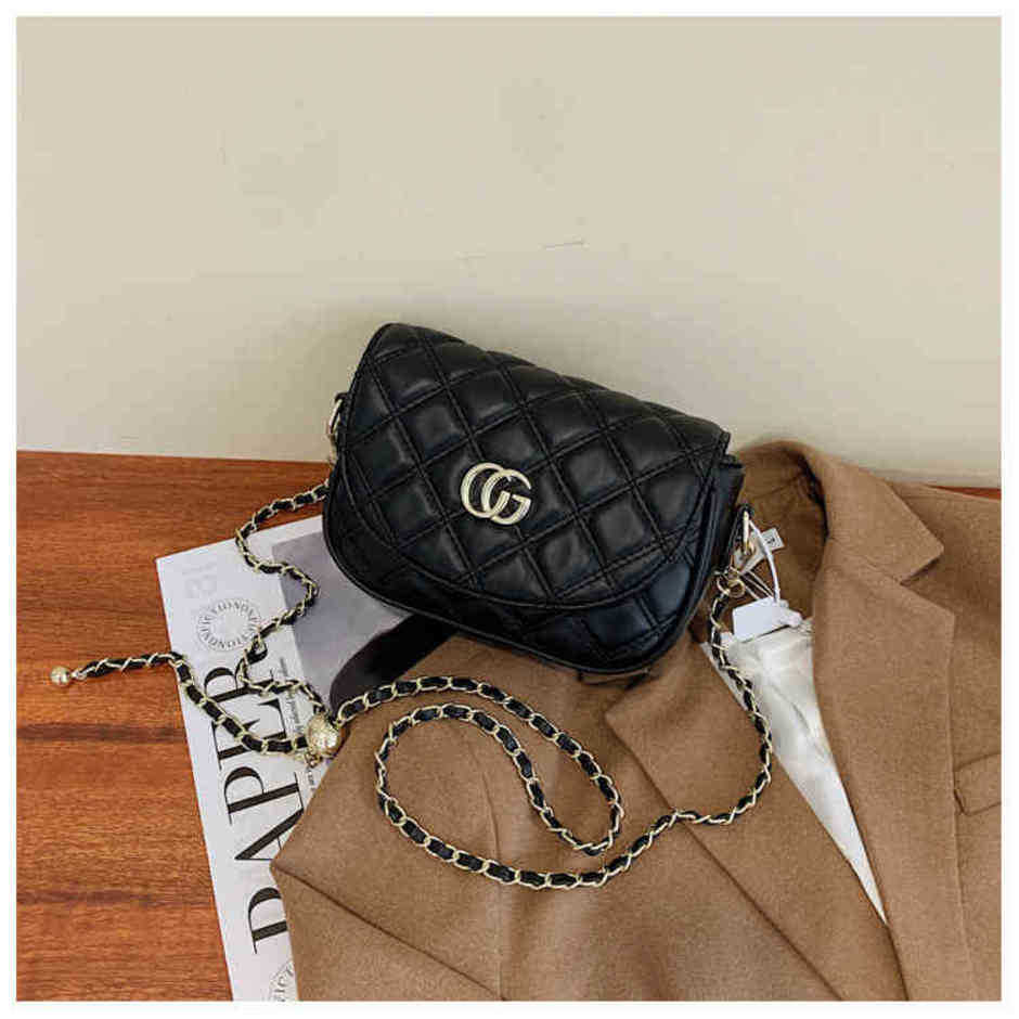 

2023 New Luxury High Quality Fashion Bag chain small square texture Single Messenger net red sameHigh, Sky blue