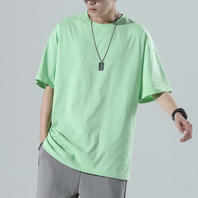 

Men's T Shirts Summer Fashion Shirt Casual Solid Short Sleeve Mens Clothing Trend Oversized Hip-Hop Top TeesMen's