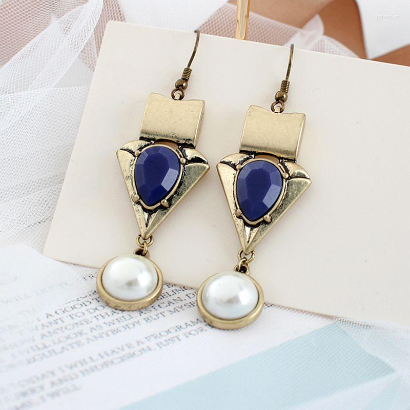 

Dangle Earrings & Chandelier Retro Geometric Imitation Earl With Blue Water Drop Modeling For Slim Women Fashion AccessoriesDangle Kirs22