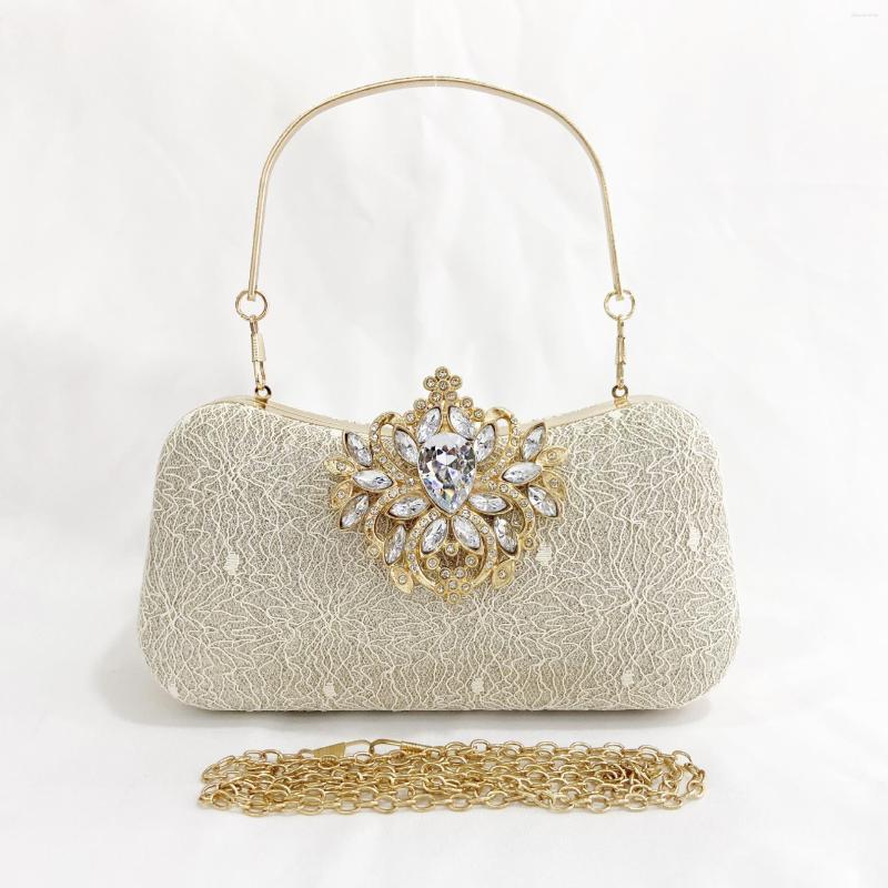 

Evening Bags Retro Fine Gold Silver Pink Clutch Ladies Dress Crystal Diamond Handbags For Women Banquet Party Clutches Purses, Black