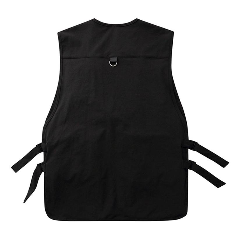 

Men' Vests Multi-Pocket Cargo Vest Mens Safari Style Pograph Casual Loose Solid Color Functional Sleeveless Jacket Men, Black