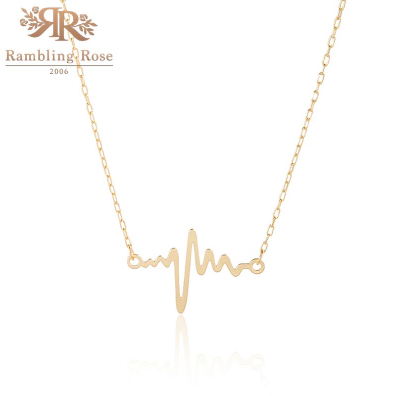 

Chains Minimalist Simple Necklace For Women Heartbeat Love Pendant Gold Silver Color Clavicle Chain Necklaces Choker Jewelry