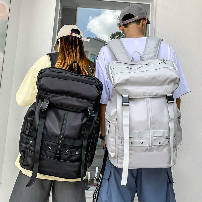 

Backpack Multi-functional waterproof large-capacity backpack Men's Korean light travel bag College student bag, Red
