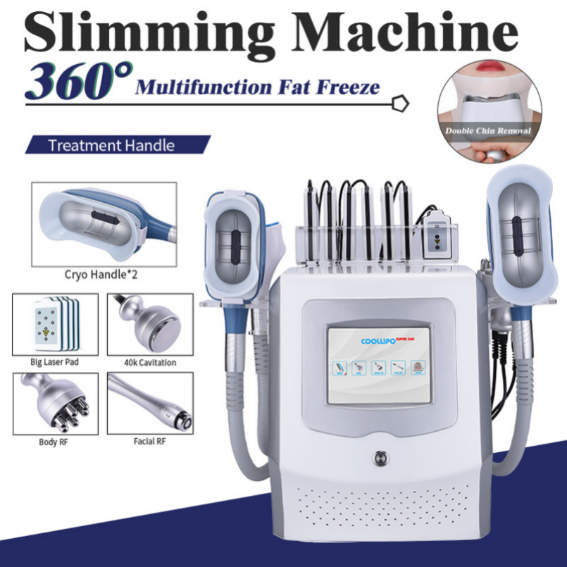 

360° Slimming Cryo Freeze Instrument Vacuum Criolipolisis Loss Weight Cryotherapy Fat Freezing Double Removal125