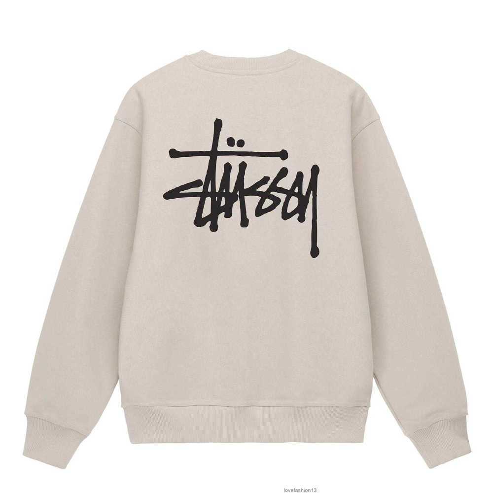 

2023 Fashion Stuart Basic Men's and Women's Loose Suede Sweater Hoodie Skateboard Hip-hop Brand 75v0, Black8