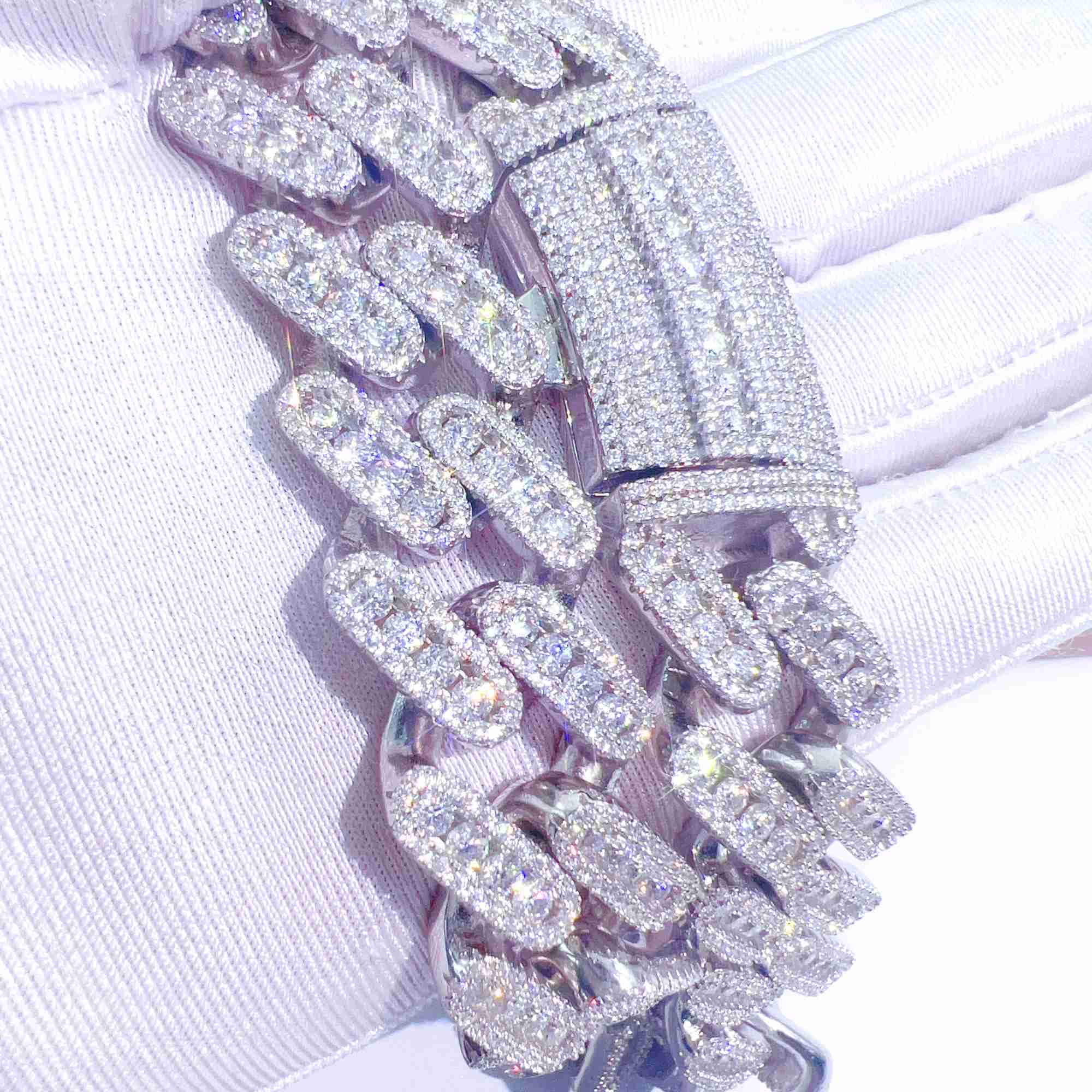 

One Row 925 Sterling Silver Cuban Chain Necklace 18mm Wide 16'' 18'' 20'' Hip Hop Cuban Link Necklaces