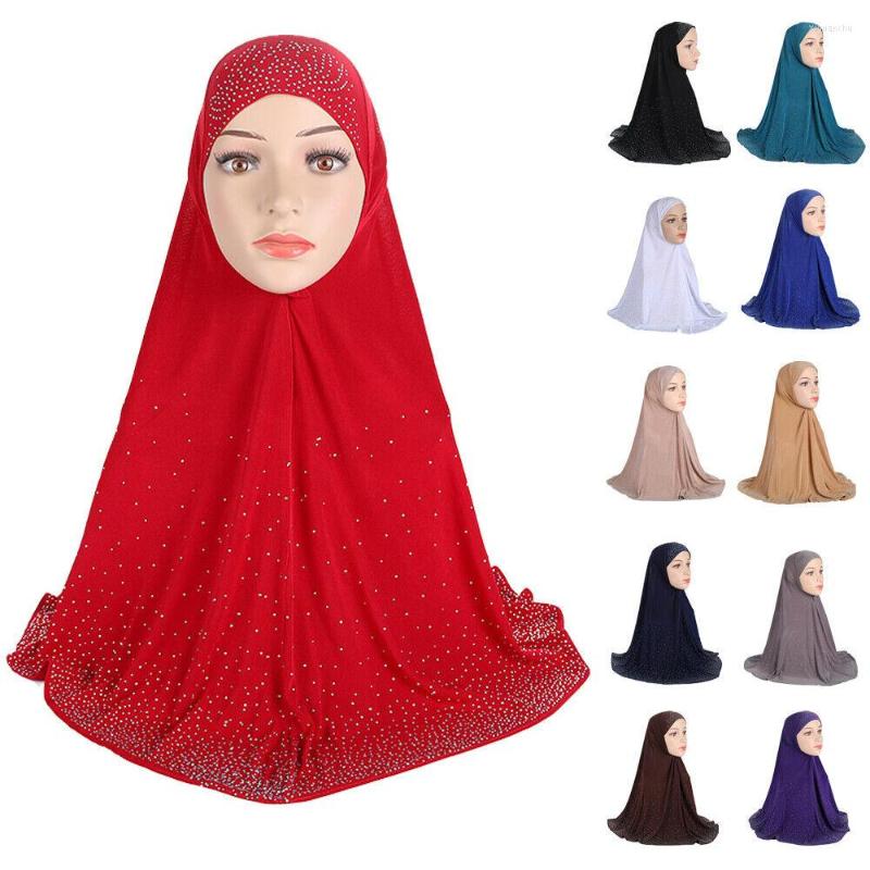 

Ethnic Clothing One Piece Amira Hijab Pull On Ready Instant Scarf Khimar Head Wrap Muslim Islamic Prayer Hijabs Arab Overhead Shawl