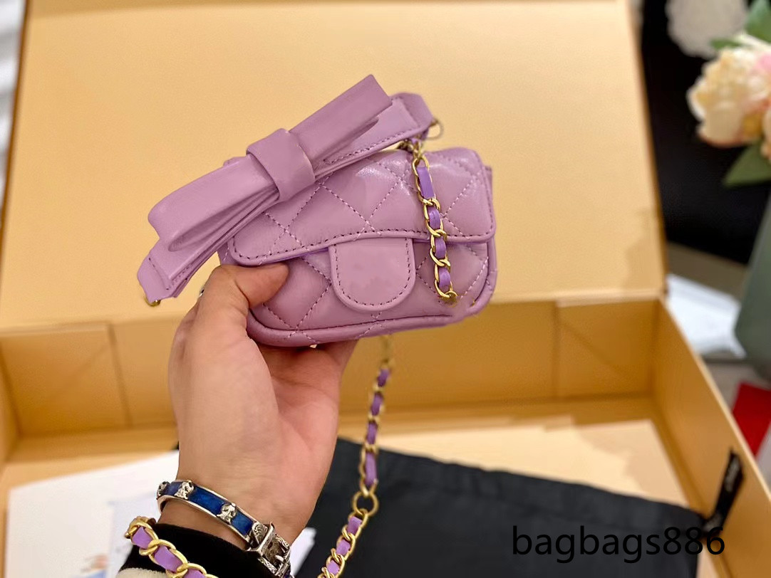 

Top leather mini bag cute French women hardware letter classic chest pocket flap suture cardholders pockets Crossbody fashion shopping bags of COINS to buy clutch, Purple