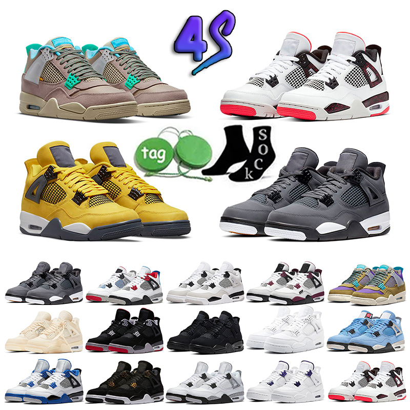 

Basketball Shoes 4 4s IV Mens Women Jumpman4 Retro University Blue Jumpman Kaws Grey Sail Red Thunder Trainers Outdoor Sneakers, 25