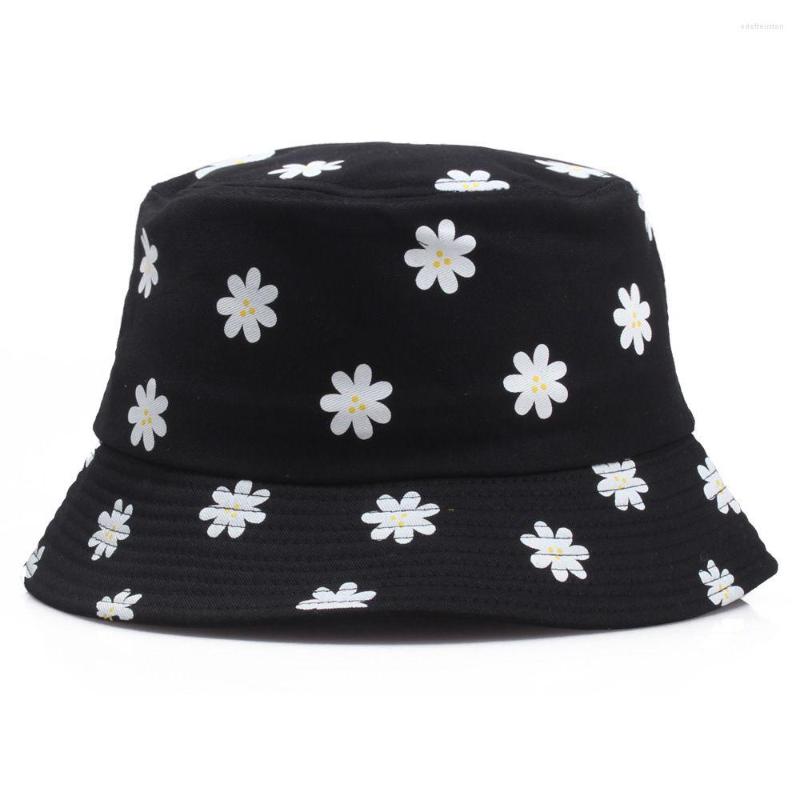 

Berets Women Panama Hat Outdoor Sport Summer Sun Caps Flower Bucket Fisherman Cap Sunscreen, Black
