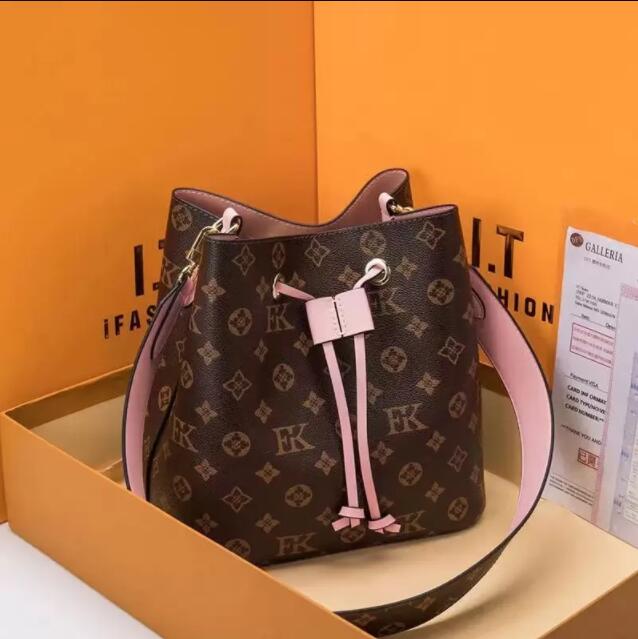 

Brand Luxury Design Vintage Bucket Shoulder Bag 2022 Women's Fashion Retro Style One Shoulder Crossbody Bags Printed Color Handbag, Red