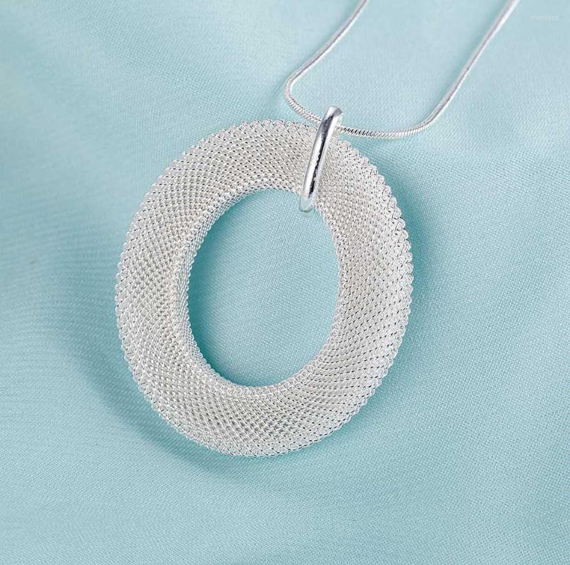 

Chains Round Simplesilver Plated Necklace Silver Pendant Jewelry /KVXLOQMG GTZCBMOW