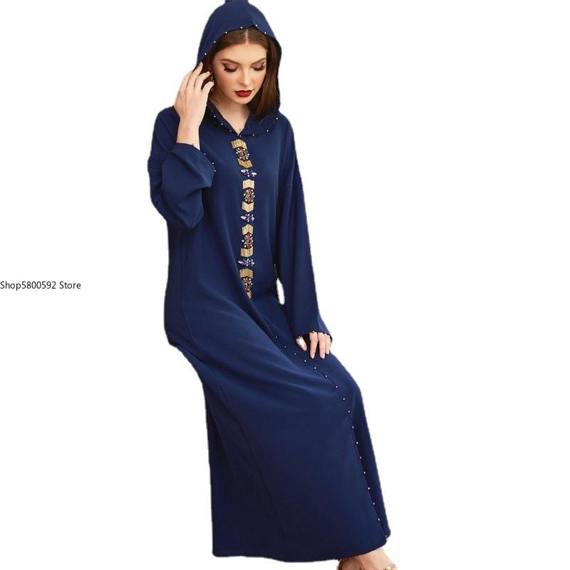 

Ethnic Clothing Ramadan Eid Abaya Dubai Turkey Muslim Fashion Hooded Dress Islam African Dresses For Women Robe Musulman Djellaba Femme