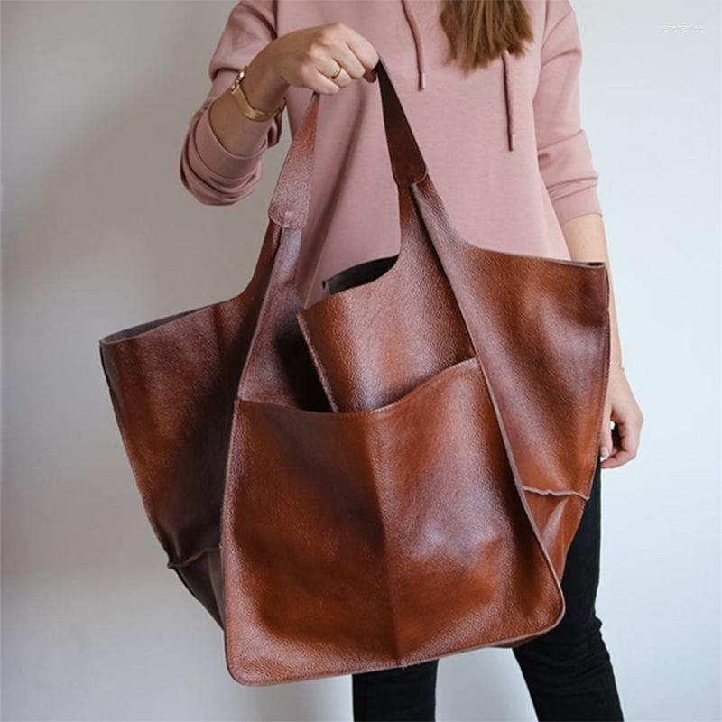 

Evening Bags 2023 Luxury Woman Handbags Large Capacity Leather Shoulder Bag For Women Quality Designer Ladies Big Tote Vintage Travel, Green