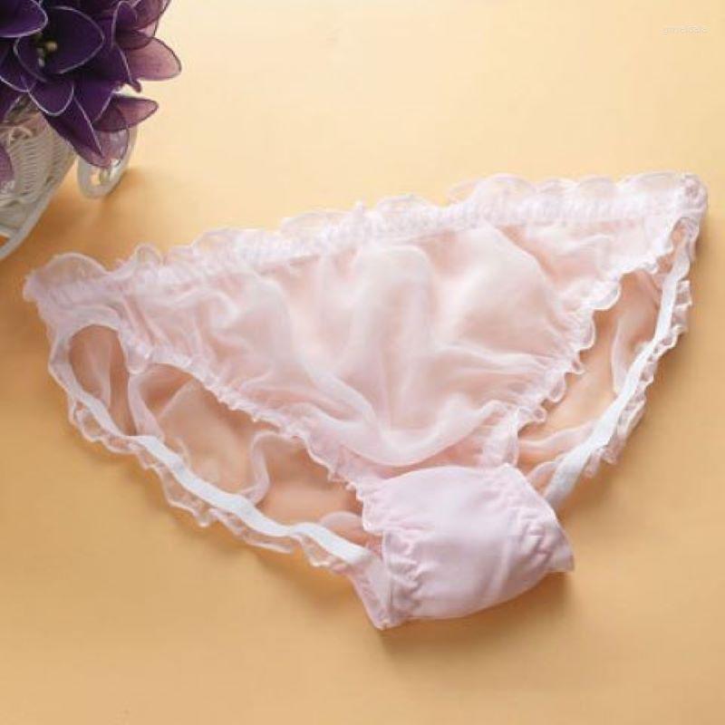 

Women's Panties Underwear Makes It Difficult To Get Rid Of Sexy Women's Silk Ruffled Low Waist Georgette Briefs, Black