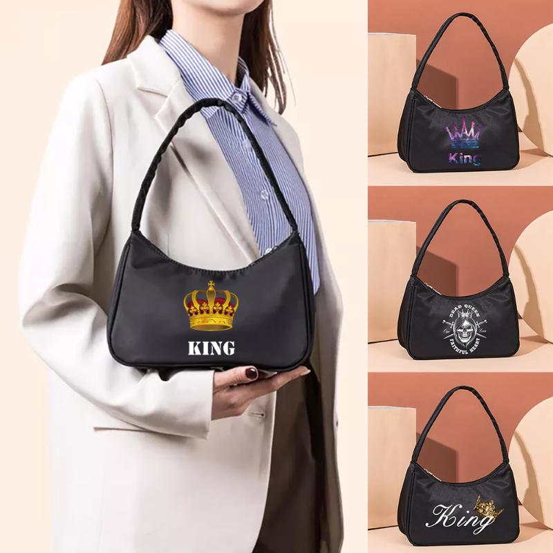

Evening Bags Messenger Bag Tote Pouch Underarm Shoulder Women Clutch King Pattern Shopper Storage Coin Purse Beauty, Pure color