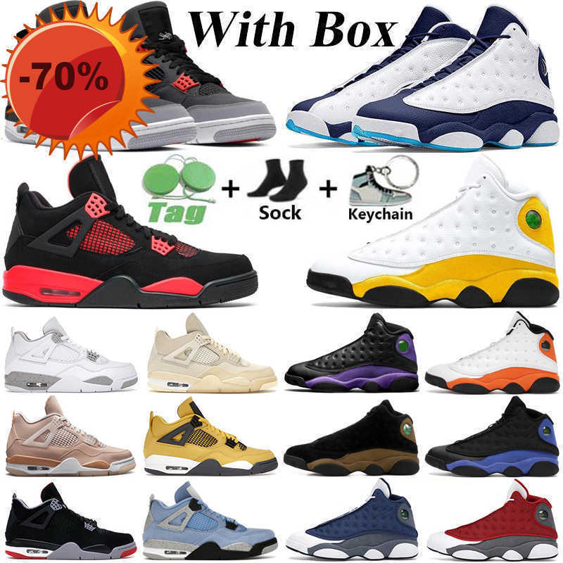 

Boots Outdoors Mens Basketball Shoes Jumpman 13 13s University Blue Obsidian Altitude Olive Flint Oreo Black Cat 4 4s OG Infrared Shimmer