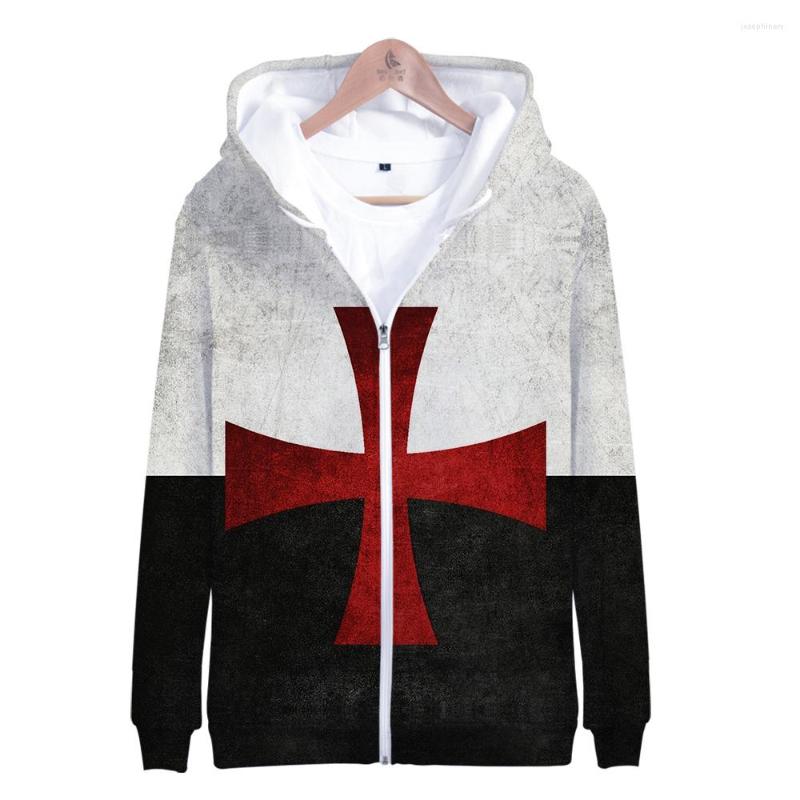 

Men's Hoodies Spring Knights Templar Men/boys Zipper Jacket Fall Sweatshirts Coat Hoodie Streetwear Kids Clothing, 3d
