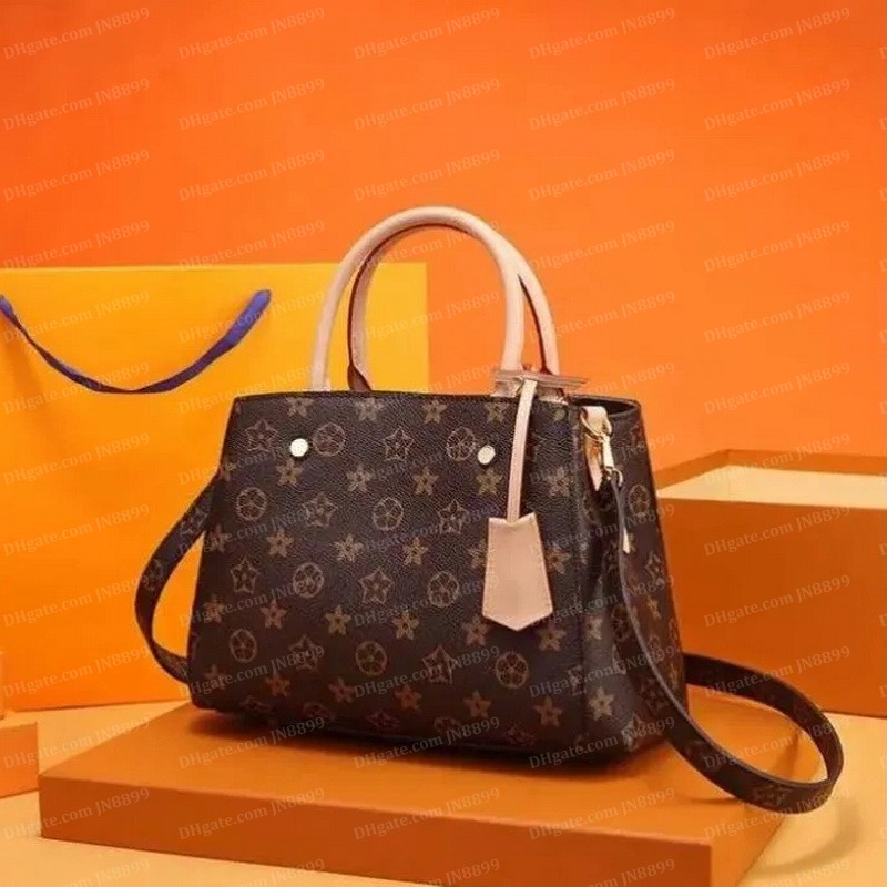 

Designer Bags Women Shoulder Bags Designers Handbags Luxurys Shopping Bag Classic Leather Large Capacity Handbag Luxury Designer Fashion Tote With Dust Bag JN8899, Brown flowers