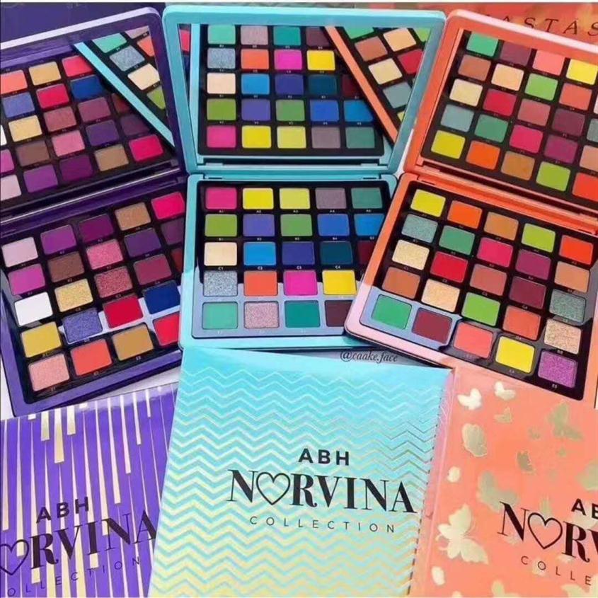 

2020 ABH NORVINA Makeup Eyeshadow Palette 25 Color Glitter Shimmer Matte Eye shadow Palette Purple Orange Blue 3 Styles Christmas Gift3065, Multi