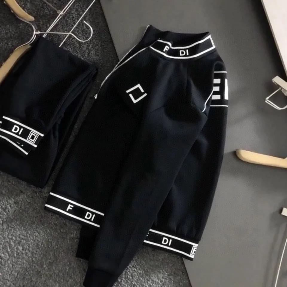 

2023 New Mens Tracksuits Fashion Brand Men Suit Spring Autumn Men's Two-Piece Sportswear Casual Style Suits, White