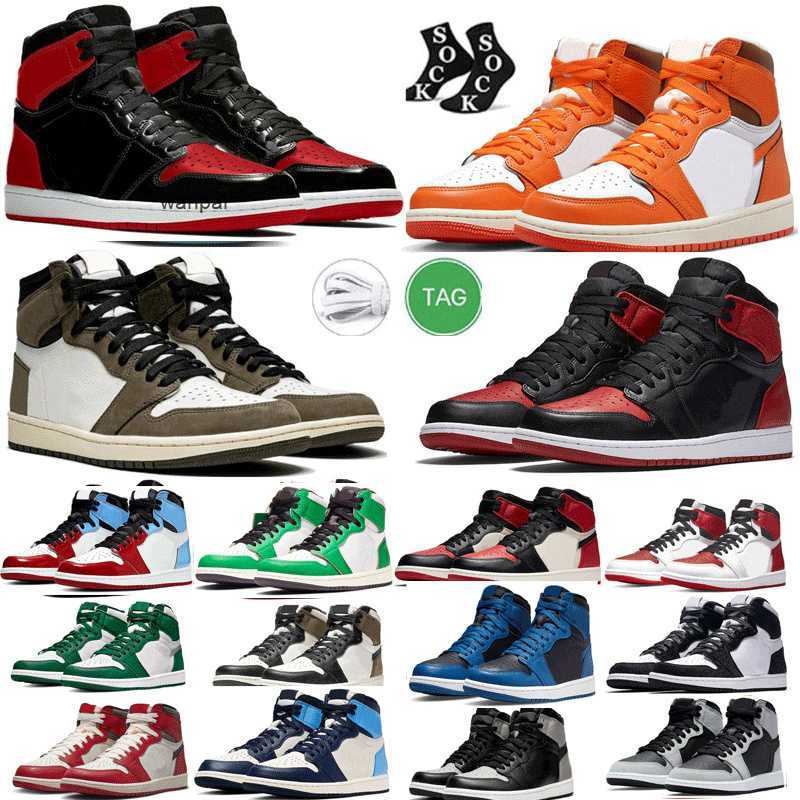 

Basketball shoes Patent Bred Jumpman 1 1s Dark Mocha Marina Ice Diamond Yellow Toe Stealth University Blue Reverse Light Smoke Grey high Jorden Jordon, Color#1