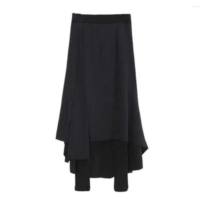 

Skirts Stylish Leggings Skirt Comfortable Trousers Warm Winter Fake Two Piece Fleece Lining Anti-freeze, Black