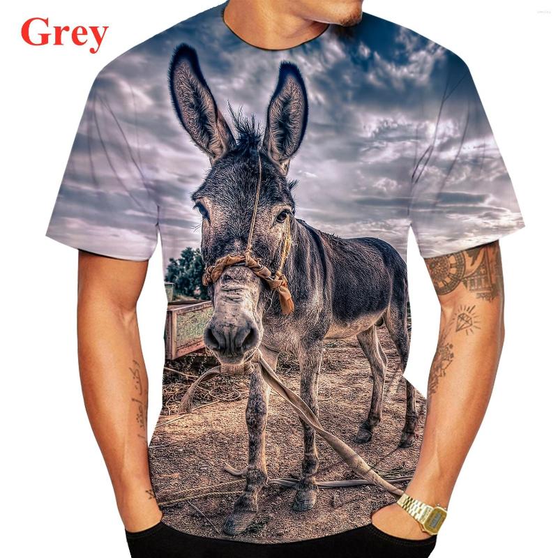 

Men's T Shirts 2023 Creative Donkey Head 3D Printed Tops For Men Summer Hip Hop Fun T-shirt, Black